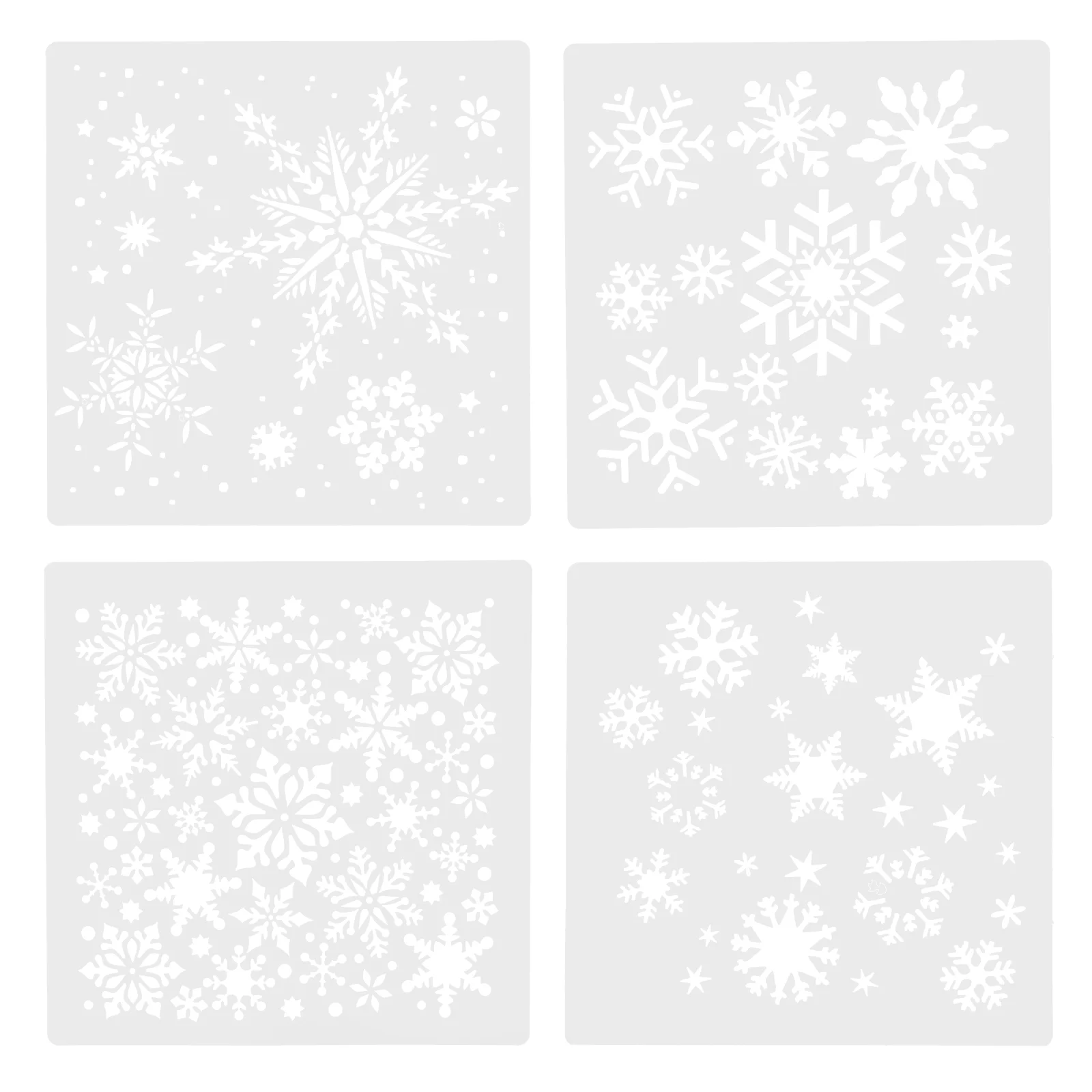 4pcs DIY Painting Stencils Snowflake Templates Drawing Stencils Painting Tools
4pcs DIY Painting Stencils Snowflake Templates Drawing Stencils Painting Tools