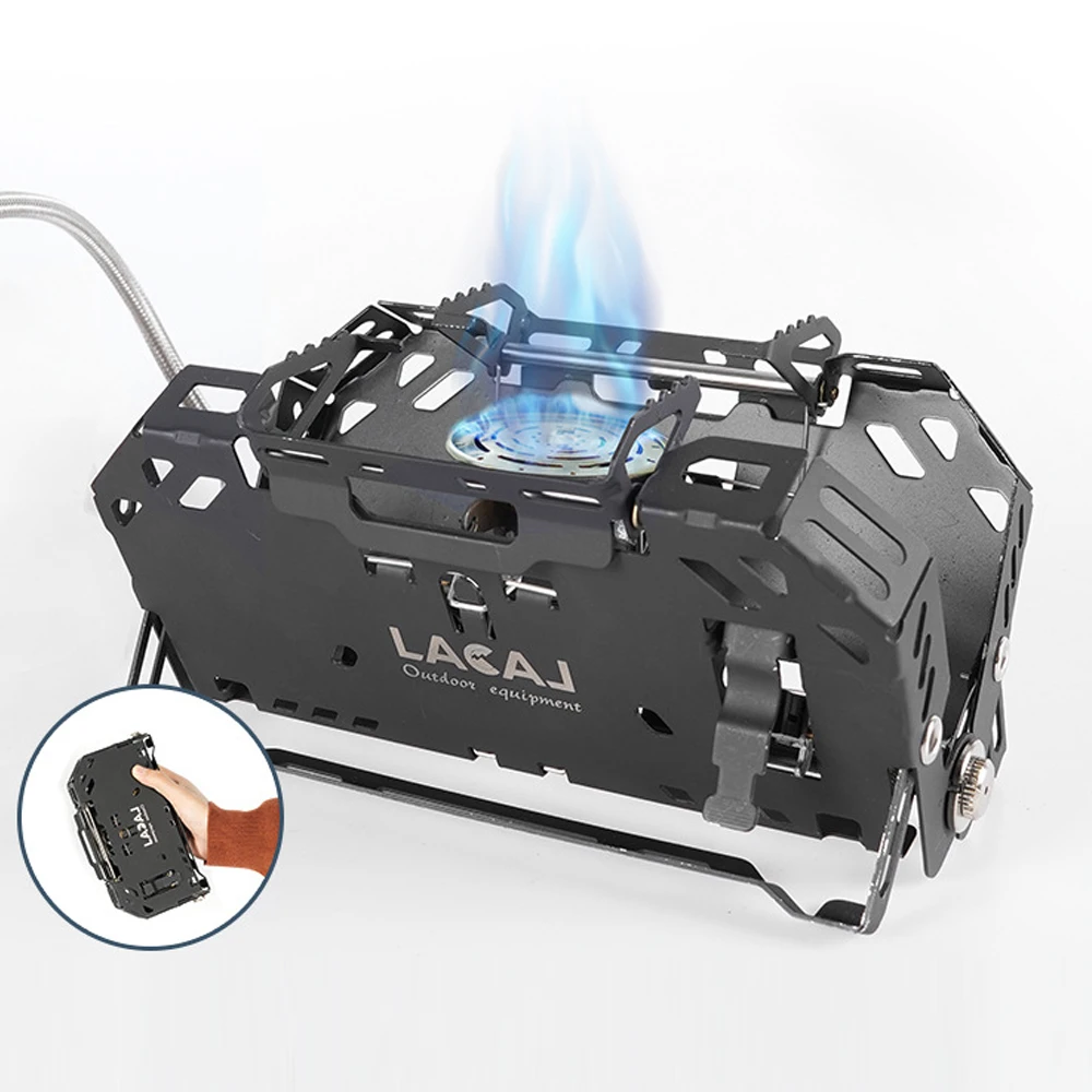 Складная уличная газовая плита LACAL, портативная Ветроустойчивая горелка для кемпинга, с сумкой для переноски, для пикника, пешего туризма, приготовления пищи
Складная уличная газовая плита LACAL, портативная Ветроустойчивая горелка для кемпинга, с сумкой для переноски, для пикника, пешего туризма, приготовления пищи