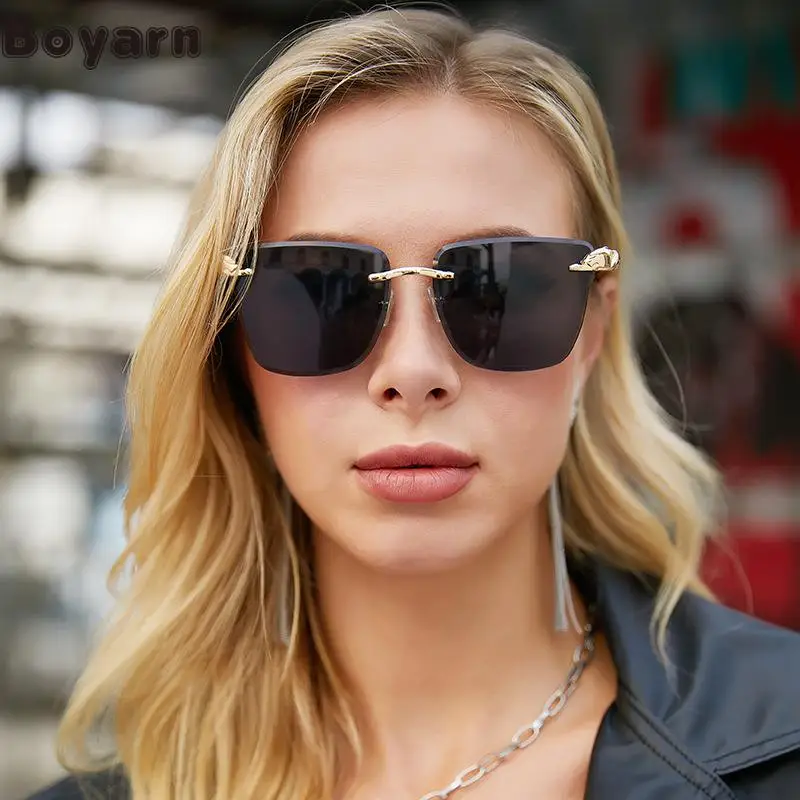 2022 New Metal Leopard Head Sunglasses Women's Frameless Cut Edge Net Red Same Sunglasses Women's Fashion Ins Style
2022 New Metal Leopard Head Sunglasses Women's Frameless Cut Edge Net Red Same Sunglasses Women's Fashion Ins Style