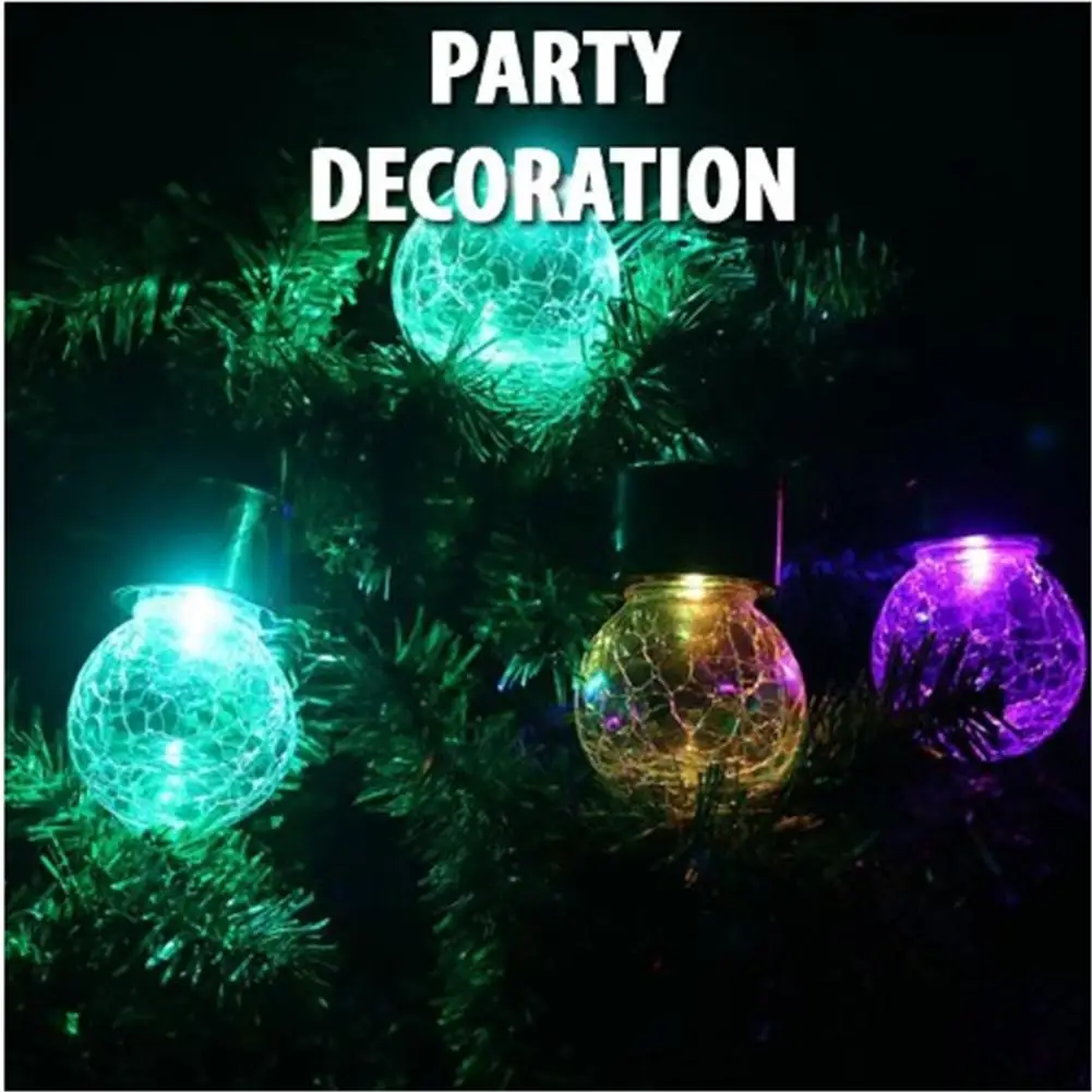 Crack Ball Led Solar Light Multi-color Changing Tree Hanging Lamp Party Decor Indoor Outdoor Solar Lantern
Crack Ball Led Solar Light Multi-color Changing Tree Hanging Lamp Party Decor Indoor Outdoor Solar Lantern