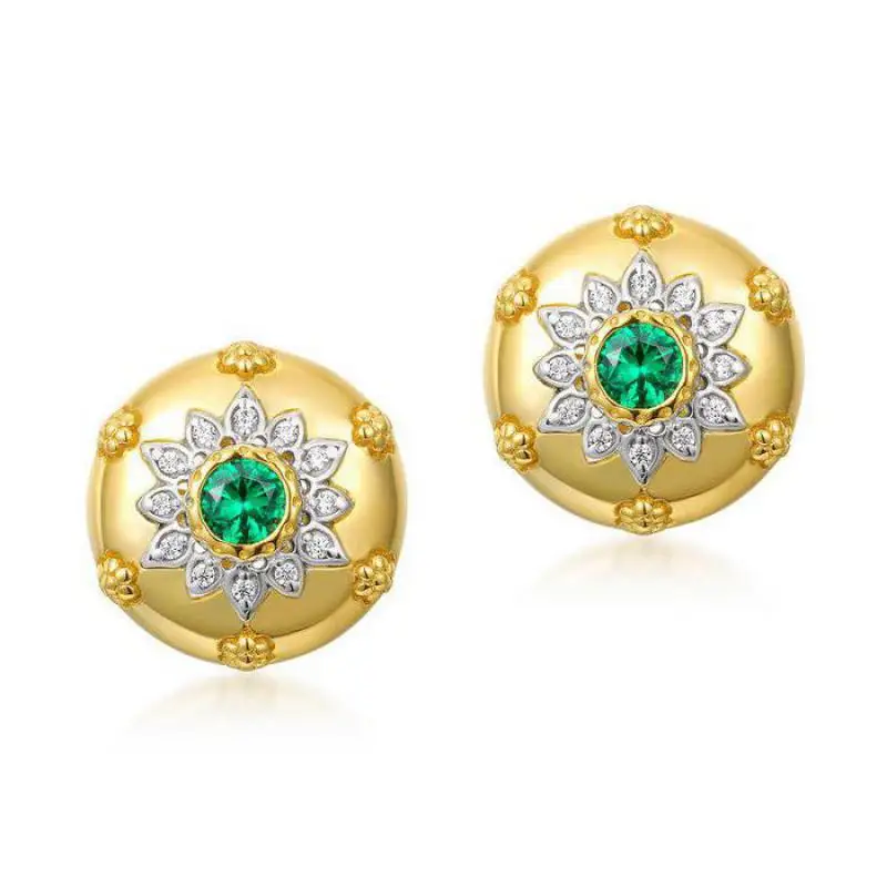 Женские круглые серьги-гвоздики из серебра 925 пробы с цирконом 
Женские круглые серьги-гвоздики из серебра 925 пробы с цирконом