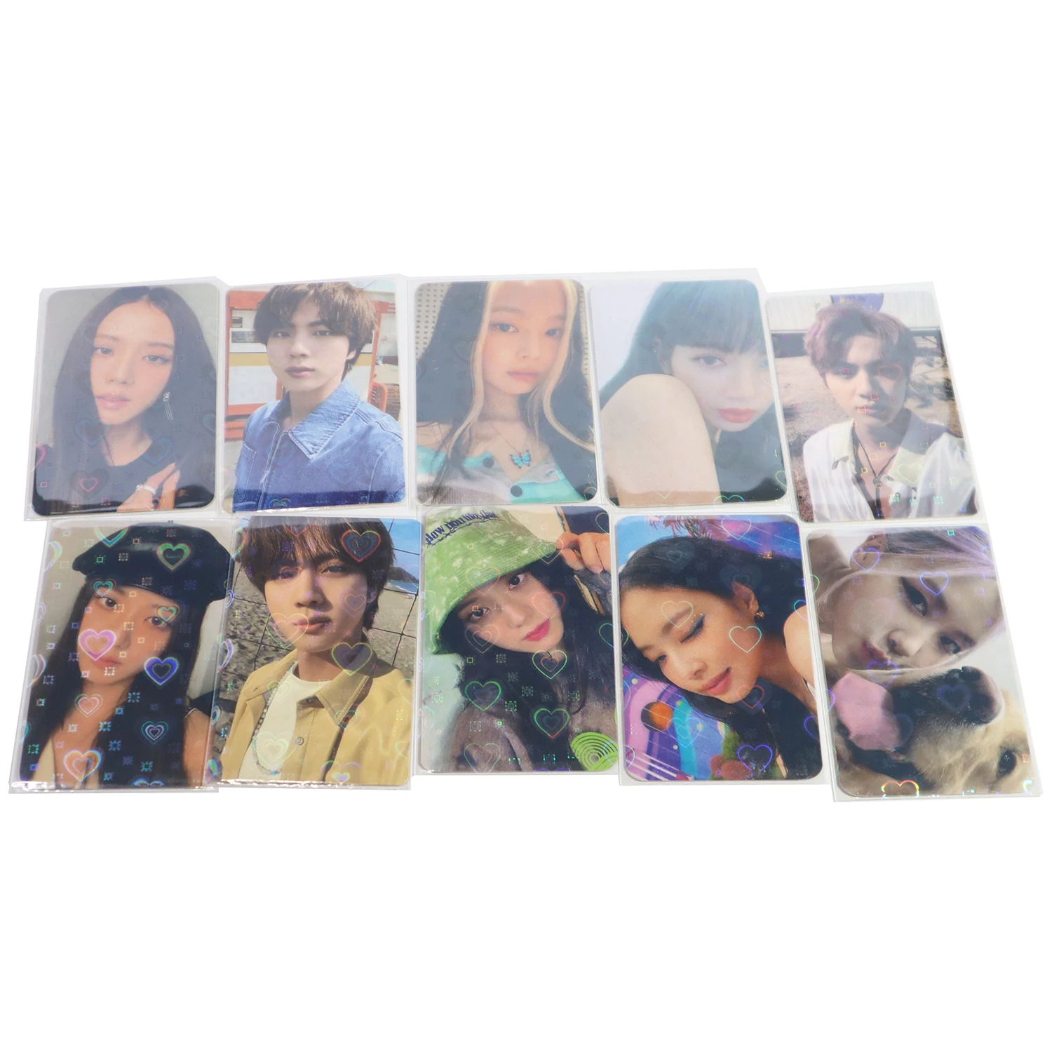 100Pcs Sweet Heart shaped Foil Laser Flashing Clear Sleeves Korea Idol KPOP Photo Cards Holographic Protector Cards Shield Cover
100Pcs Sweet Heart shaped Foil Laser Flashing Clear Sleeves Korea Idol KPOP Photo Cards Holographic Protector Cards Shield Cover