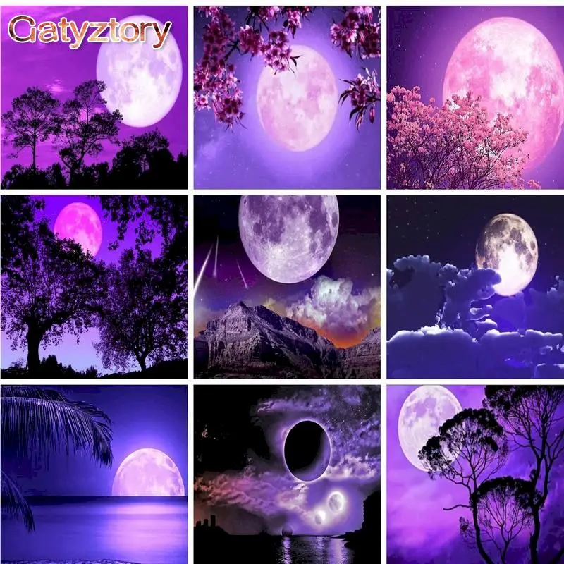 GATYZTORY Diy Paint By Number Purple Moon Landscape Oil Painting By Numbers Kits For Adults Drawing On Canvas Home Decor
GATYZTORY Diy Paint By Number Purple Moon Landscape Oil Painting By Numbers Kits For Adults Drawing On Canvas Home Decor