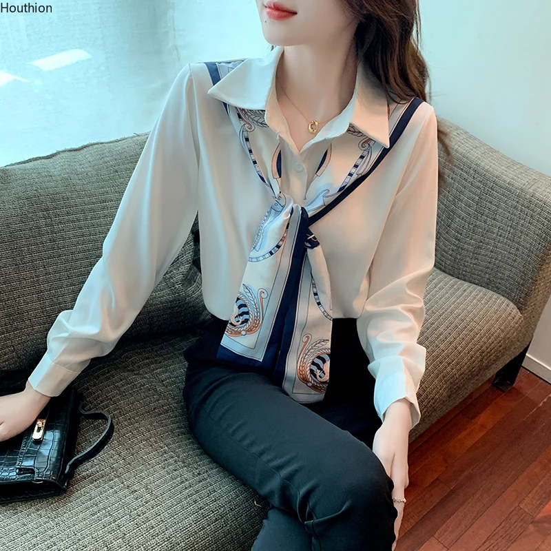 Summer Autumn New Women's Blouses Printing Bowknot Long Sleeve Top Casual Fashion Loose Polo Shirt
Summer Autumn New Women's Blouses Printing Bowknot Long Sleeve Top Casual Fashion Loose Polo Shirt