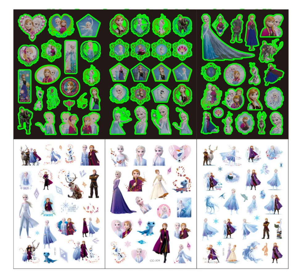Luminous Disney Frozen Tattoo Stickers Children Temporary Fake Tattoos DIY Body Art Glowing Tattoo Cartoon Decals Kids Toys Gift
Luminous Disney Frozen Tattoo Stickers Children Temporary Fake Tattoos DIY Body Art Glowing Tattoo Cartoon Decals Kids Toys Gift