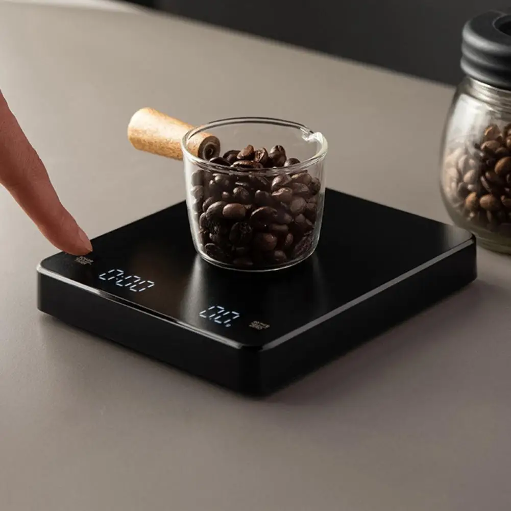 

Pretty Built-in Auto Timer LED Screen Mini Scale Food Scale Black Convenient