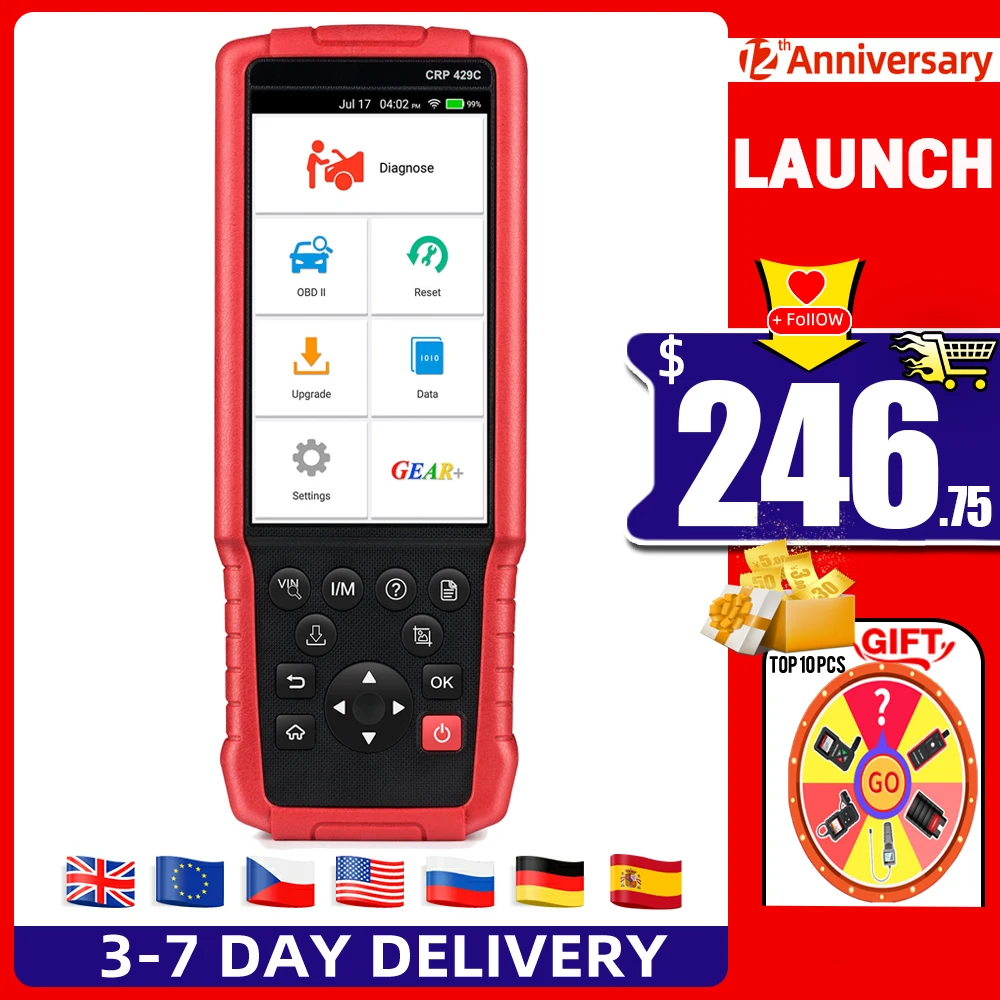 LAUNCH X431 CRP429C OBD OBD2 сканер автомобильные профессиональные диагностические инструменты ENG ABS SRS AT диагностический инструмент с 11 сбросами pk CRP129E
LAUNCH X431 CRP429C OBD OBD2 сканер автомобильные профессиональные диагностические инструменты ENG ABS SRS AT диагностический инструмент с 11 сбросами pk CRP129E