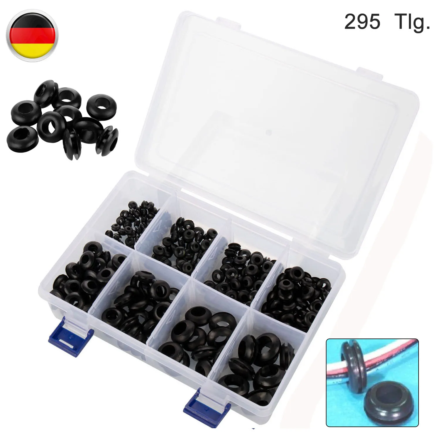 295 Pcs Rubber Grommets Set O-Ring Washer Seals Watertightness Assortment Kit Protects Wire Cable Hose With Plactic Box
295 Pcs Rubber Grommets Set O-Ring Washer Seals Watertightness Assortment Kit Protects Wire Cable Hose With Plactic Box