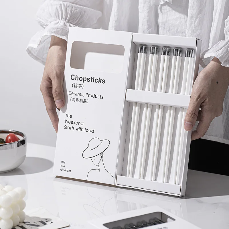 Fast And Blessing Head Ceramic Anti-mold Simple Word Chopsticks China White Porcelain Alloy Bone Son Silver Black Chopsticks
Fast And Blessing Head Ceramic Anti-mold Simple Word Chopsticks China White Porcelain Alloy Bone Son Silver Black Chopsticks