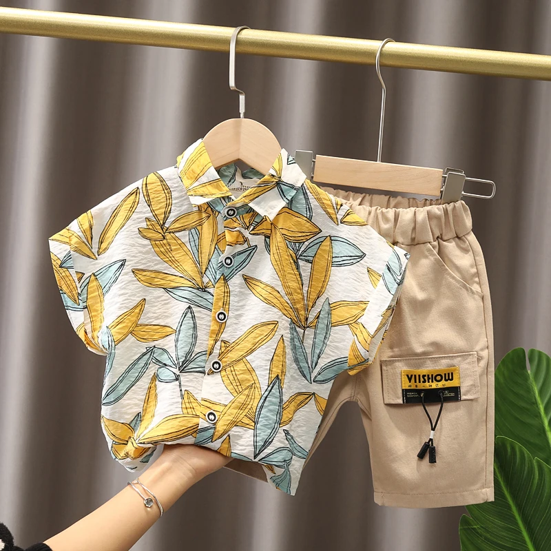 ZL-BabyClothesToddlerBoy Clothes 0-5 Years Old Summer Short-Sleeved Shorts Suit Baby Printed Shirt Casual Shorts Two-Piece Suit
ZL-BabyClothesToddlerBoy Clothes 0-5 Years Old Summer Short-Sleeved Shorts Suit Baby Printed Shirt Casual Shorts Two-Piece Suit