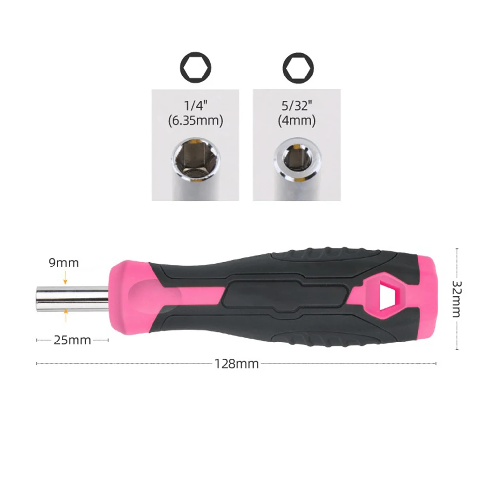 2 In 1 Screwdriver Handle Screwdriver Bit 6.35mm 4mm Chrome-plated Comfortable Grip Holder 5Inch Magnetic Connecting Rod
2 In 1 Screwdriver Handle Screwdriver Bit 6.35mm 4mm Chrome-plated Comfortable Grip Holder 5Inch Magnetic Connecting Rod