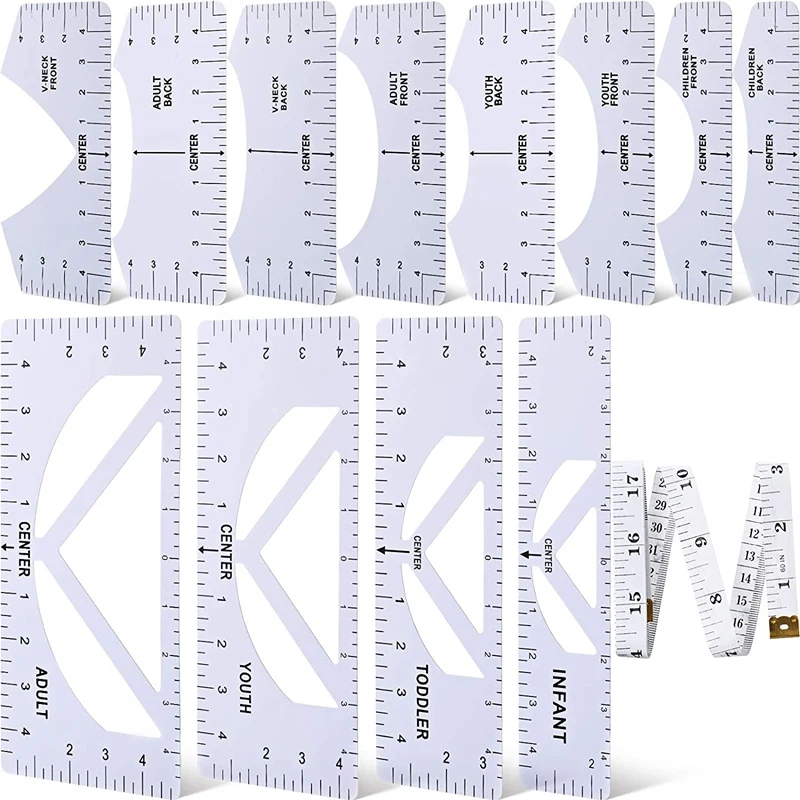 13 Pieces T-Shirt Ruler Guide Set,T-Shirt Ruler Tool,DIY Printing Rulers For Heat Press T-Shirt Center Design
13 Pieces T-Shirt Ruler Guide Set,T-Shirt Ruler Tool,DIY Printing Rulers For Heat Press T-Shirt Center Design
