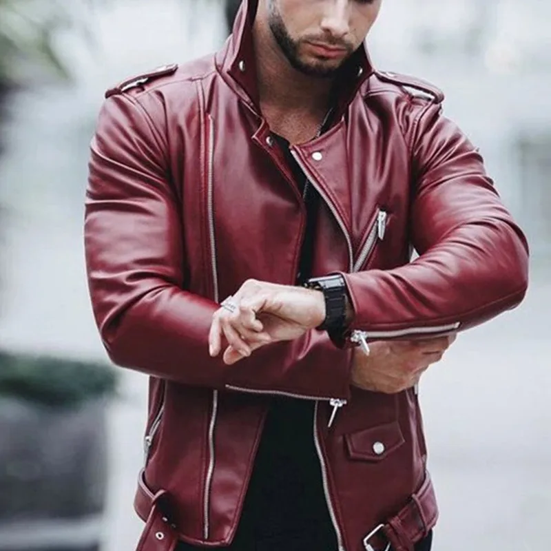 New Spring Mens Leather Jackets And Coats Oversize XXXL Imported Men's Leather Jackets Rose Red Black
New Spring Mens Leather Jackets And Coats Oversize XXXL Imported Men's Leather Jackets Rose Red Black