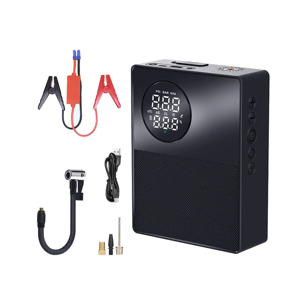 Four Strings 2 in 1 Portable Inflatable Pump Car Emergency Power Inflatable Pump One Machine Auto Supplies
Four Strings 2 in 1 Portable Inflatable Pump Car Emergency Power Inflatable Pump One Machine Auto Supplies
