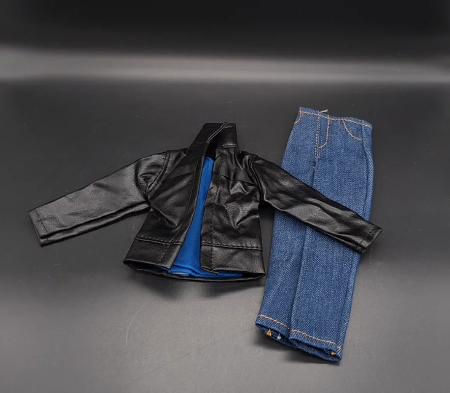 

1/6 солдатская кожаная куртка, джинсы, жилет, комплект модели для 12 дюймовой экшн-фигурки