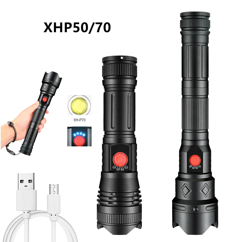 XHP50/XHP70 Led Flashlight Ultra Bright USB Rechargeabl Torch Zoomable Camping Light 3 Switch Mode Work Light Fishing Lamp
XHP50/XHP70 Led Flashlight Ultra Bright USB Rechargeabl Torch Zoomable Camping Light 3 Switch Mode Work Light Fishing Lamp
