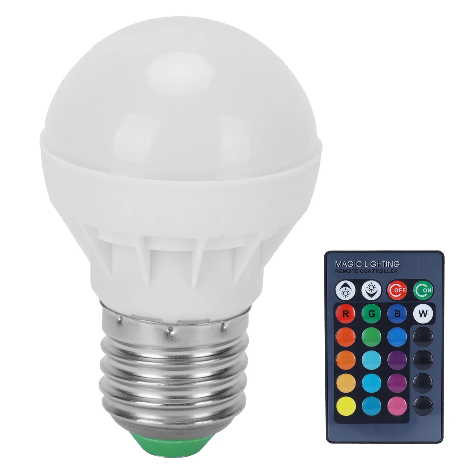 RGB+W Light Bulb 3W E27 Remote Control Color Changing Lamp Home Decoration 85265V
RGB+W Light Bulb 3W E27 Remote Control Color Changing Lamp Home Decoration 85265V