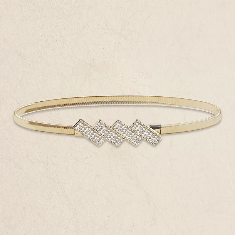 Fashion Women‘s Belt Dress Elastic Metal Belts Ladies Luxury Diamond Buckle Decorative Skirt Thin Belt Women Strap Ondildo
Fashion Women‘s Belt Dress Elastic Metal Belts Ladies Luxury Diamond Buckle Decorative Skirt Thin Belt Women Strap Ondildo