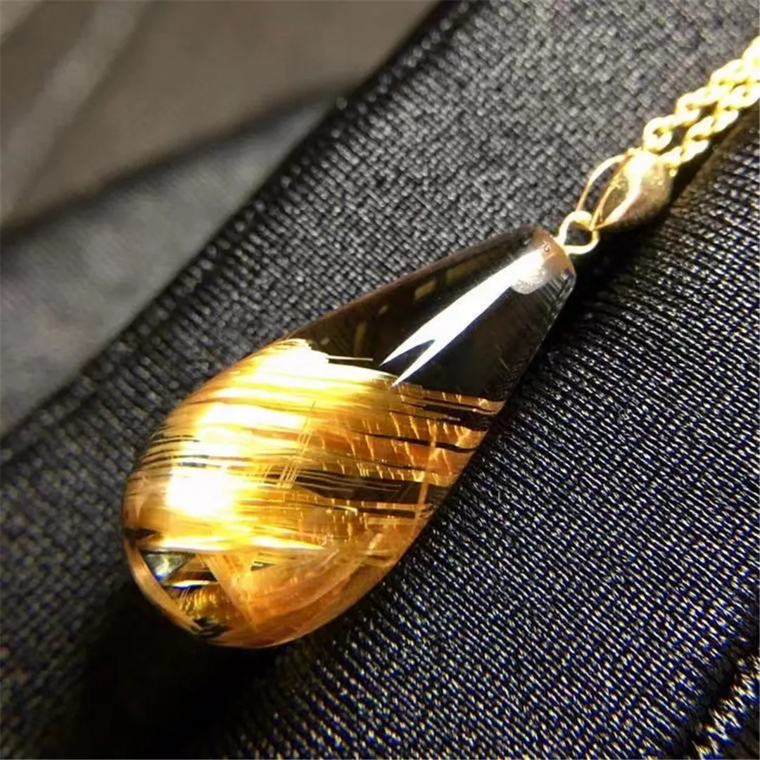 Natural Gold Rutilated Quartz Pendant For Woman Man Beauty Reiki Crystal 18K Gold 20x10x9mm Beads Gemstone Stone Jewelry AAAAA
Natural Gold Rutilated Quartz Pendant For Woman Man Beauty Reiki Crystal 18K Gold 20x10x9mm Beads Gemstone Stone Jewelry AAAAA