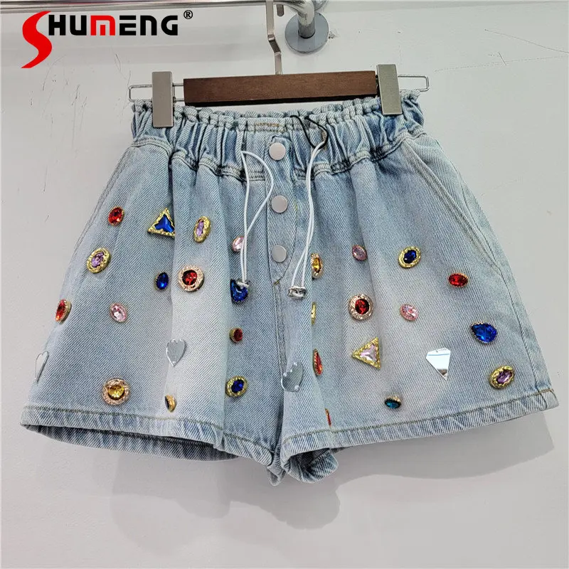 Woman Color Diamond Elastic High Waist Short Jeans Mujer 2023 Summer New Streetwear Loose Woman Slimming Wide Leg Denim Shorts
Woman Color Diamond Elastic High Waist Short Jeans Mujer 2023 Summer New Streetwear Loose Woman Slimming Wide Leg Denim Shorts