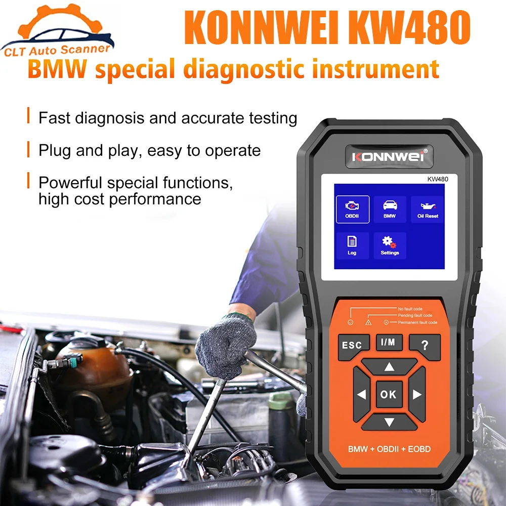 OBD/EOBD сканер KONNWEI KW480, полная система для диагностики автомобиля, DPF SAS OBD 2, считыватель кодов двигателя, английский/немецкий
OBD/EOBD сканер KONNWEI KW480, полная система для диагностики автомобиля, DPF SAS OBD 2, считыватель кодов двигателя, английский/немецкий