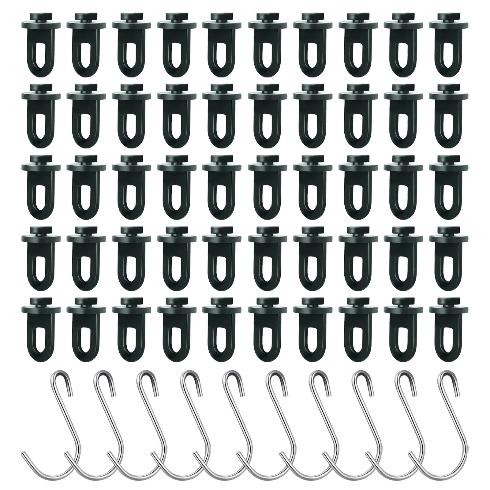 

50pcs Garden Accessories With Hooks Extender Corner Reusable Insulation Green Greenhouse Clips Flower Hanger Plastic Shading