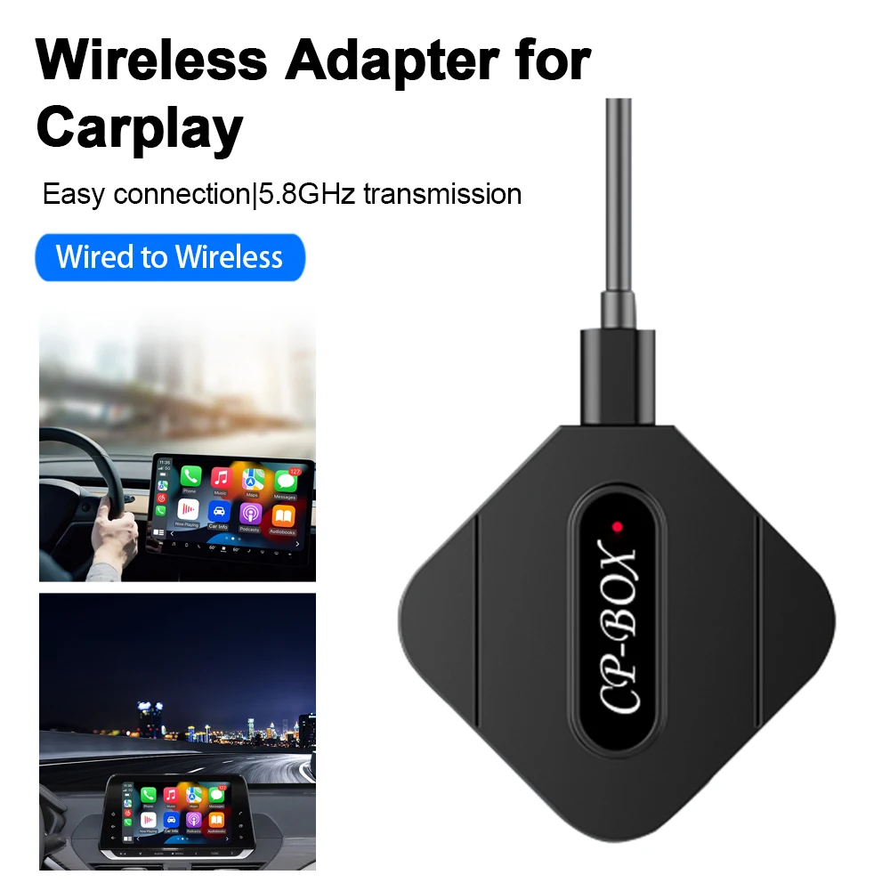 Wireless Adapter For CarPlay 5GHz WiFi Wired To Wireless Converter Multimedia Player Plug And Play Dongle For IOS 13.5 And Later
Wireless Adapter For CarPlay 5GHz WiFi Wired To Wireless Converter Multimedia Player Plug And Play Dongle For IOS 13.5 And Later