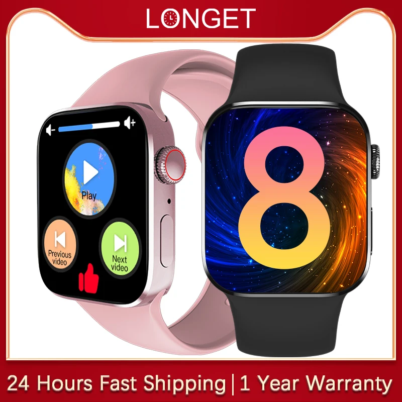 2022 Смарт-часы серии 8 Longet HW8 Max для мужчин и женщин NFC Прямая поставка PK X8 IWO 14 Xiaomi Huawei