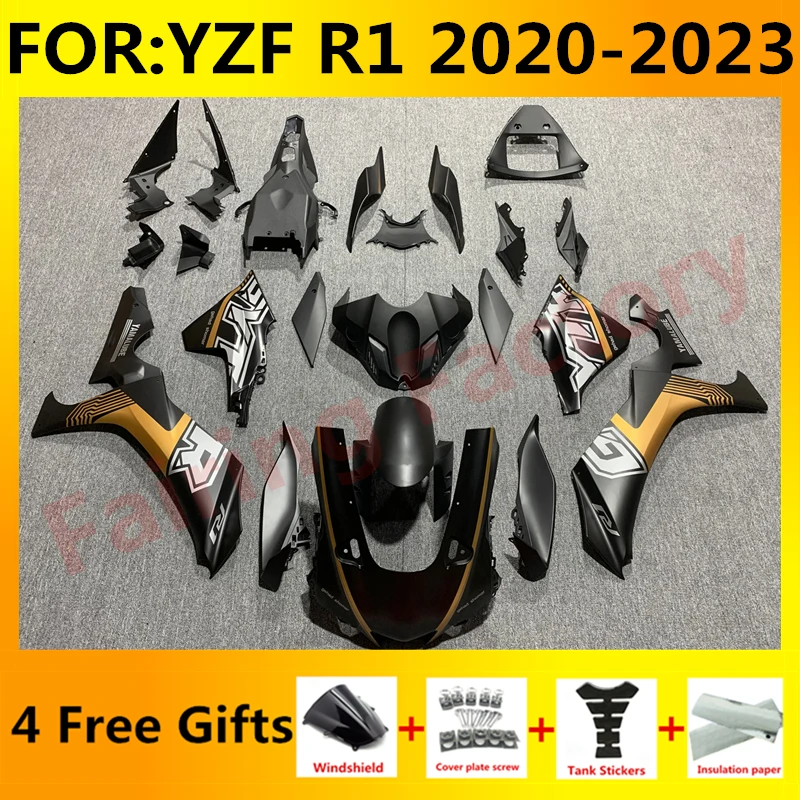 Новый комплект обтекателей для мотоцикла ABS для YZF R1 YFZ-R1 R1M 2020 2021 2022 2023, Обтекатели для кузова черного и золотого цвета
Новый комплект обтекателей для мотоцикла ABS для YZF R1 YFZ-R1 R1M 2020 2021 2022 2023, Обтекатели для кузова черного и золотого цвета