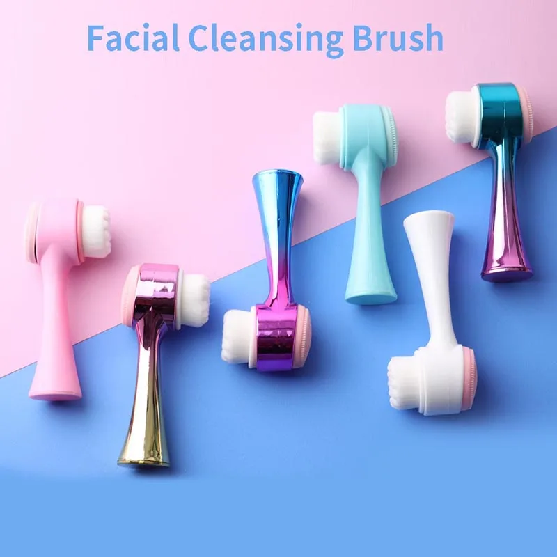 Washing Brush Double-sided Soft Silicone Cleanser Deep Cleaning Blackhead Remover Brush Facial Cleansing Brush
Washing Brush Double-sided Soft Silicone Cleanser Deep Cleaning Blackhead Remover Brush Facial Cleansing Brush