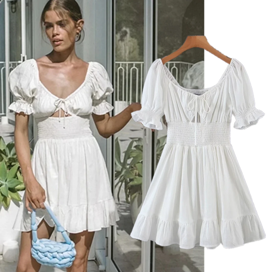 Withered Indie Folk Vintage Off Shoulder Cotton Linen Hollow Out Sexy Collect Waist Beach Party Mini Dress Women Tops
Withered Indie Folk Vintage Off Shoulder Cotton Linen Hollow Out Sexy Collect Waist Beach Party Mini Dress Women Tops