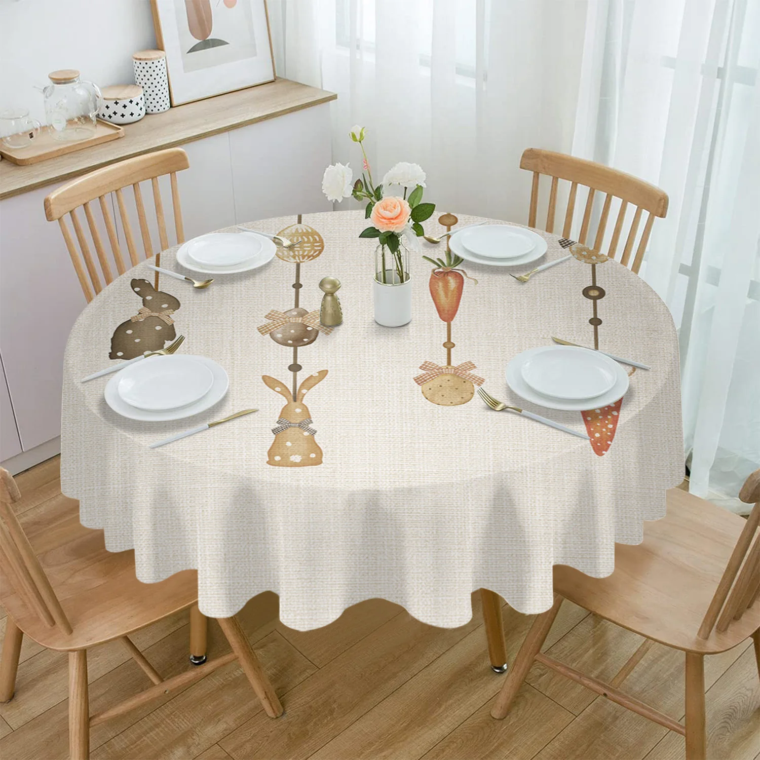 Easter Bunny Eggs Radish Round Table Cloth Festival Dining Waterproof Tablecloth Table Cover for Party Decor Coffee Picnic Mat
Easter Bunny Eggs Radish Round Table Cloth Festival Dining Waterproof Tablecloth Table Cover for Party Decor Coffee Picnic Mat