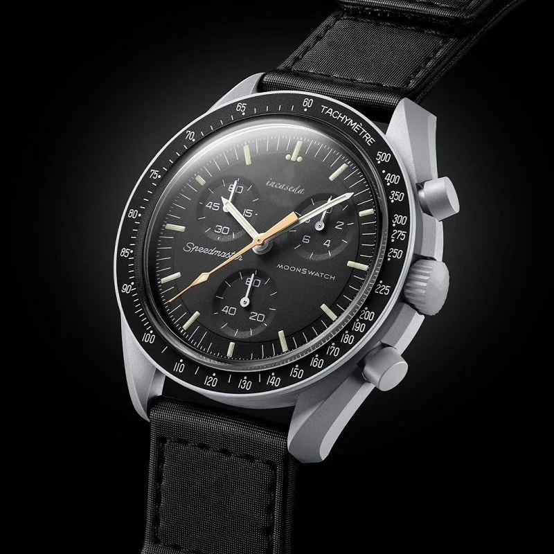 Новинка 2023, оригинальные кварцевые часы Moon Watch с полным покрытием, часы с таймером, Миссия Moonshine Gold, 42 мм, нейлоновый ремешок, часы AAA
Новинка 2023, оригинальные кварцевые часы Moon Watch с полным покрытием, часы с таймером, Миссия Moonshine Gold, 42 мм, нейлоновый ремешок, часы AAA