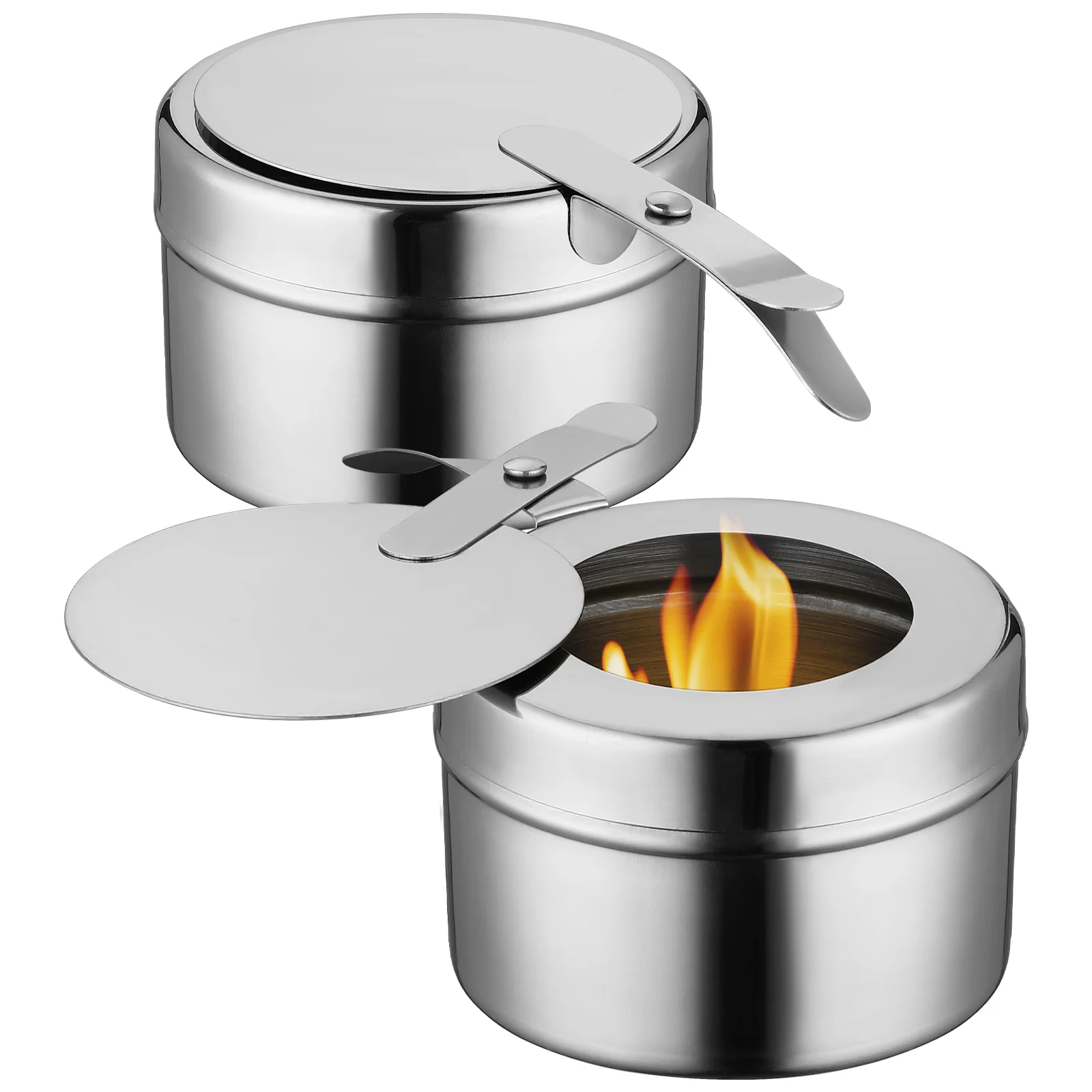 2 Pcs Stainless Steel Fuel Holders with Cover Chafer Canned Heat Buffet Warmers Fuel Cans for Buffets Barbecue Parties
2 Pcs Stainless Steel Fuel Holders with Cover Chafer Canned Heat Buffet Warmers Fuel Cans for Buffets Barbecue Parties