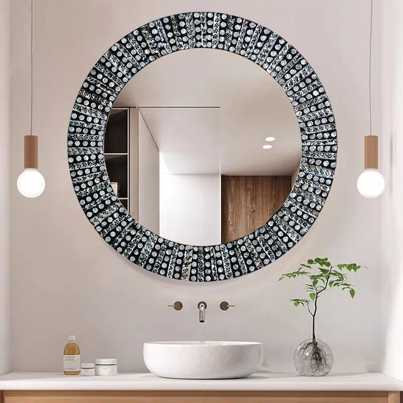 Round Luxury Decorative Mirror Nordic Modern Style Makeup Mirror Cosmetic Bathroom Espejo Adhesivo Pared Room Decoration
Round Luxury Decorative Mirror Nordic Modern Style Makeup Mirror Cosmetic Bathroom Espejo Adhesivo Pared Room Decoration