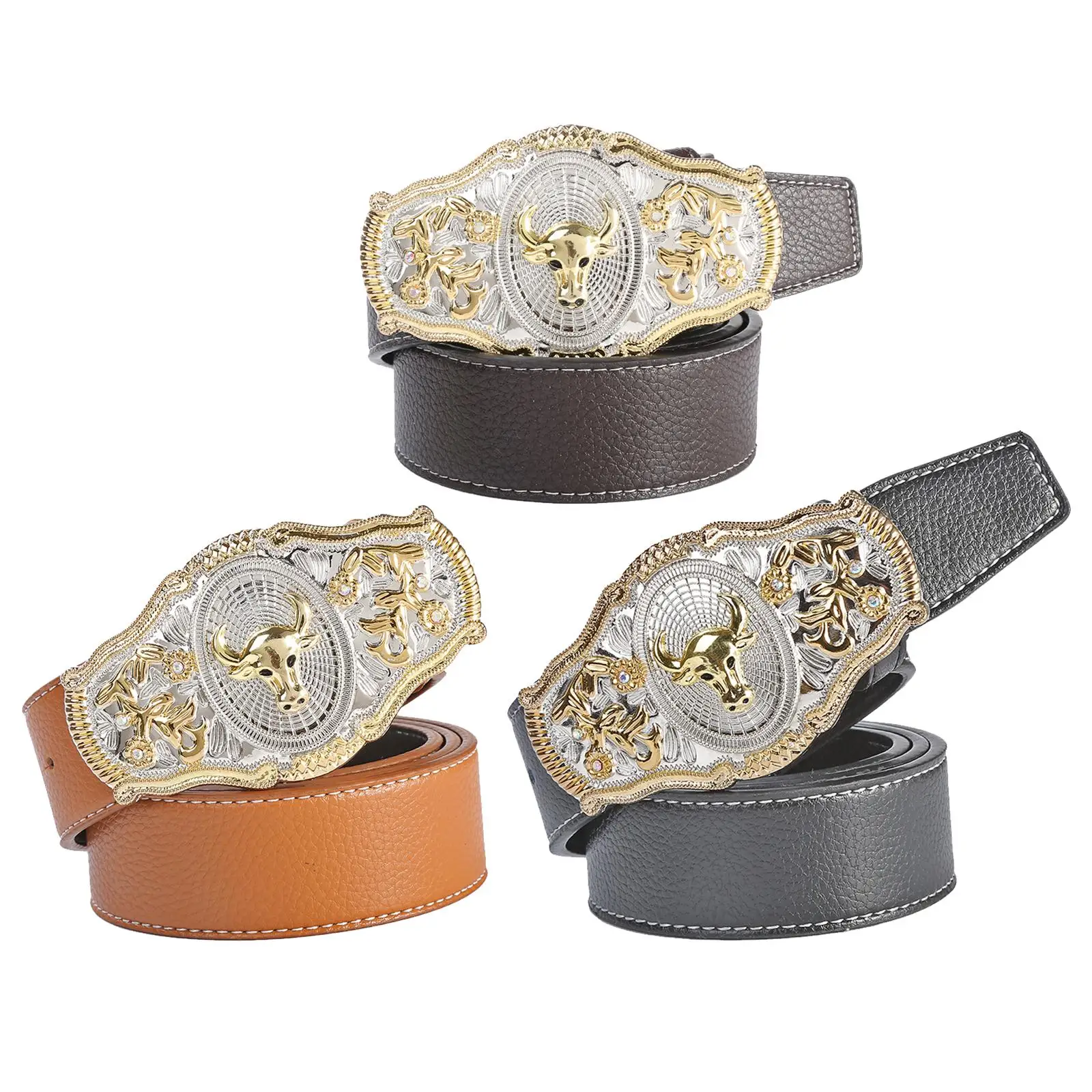 Fashion Western Belt Bull Head Embossed Buckle Casual Versatile Decorative Cowboy Belt for Parties Dresses Summer Camp Pants
Fashion Western Belt Bull Head Embossed Buckle Casual Versatile Decorative Cowboy Belt for Parties Dresses Summer Camp Pants