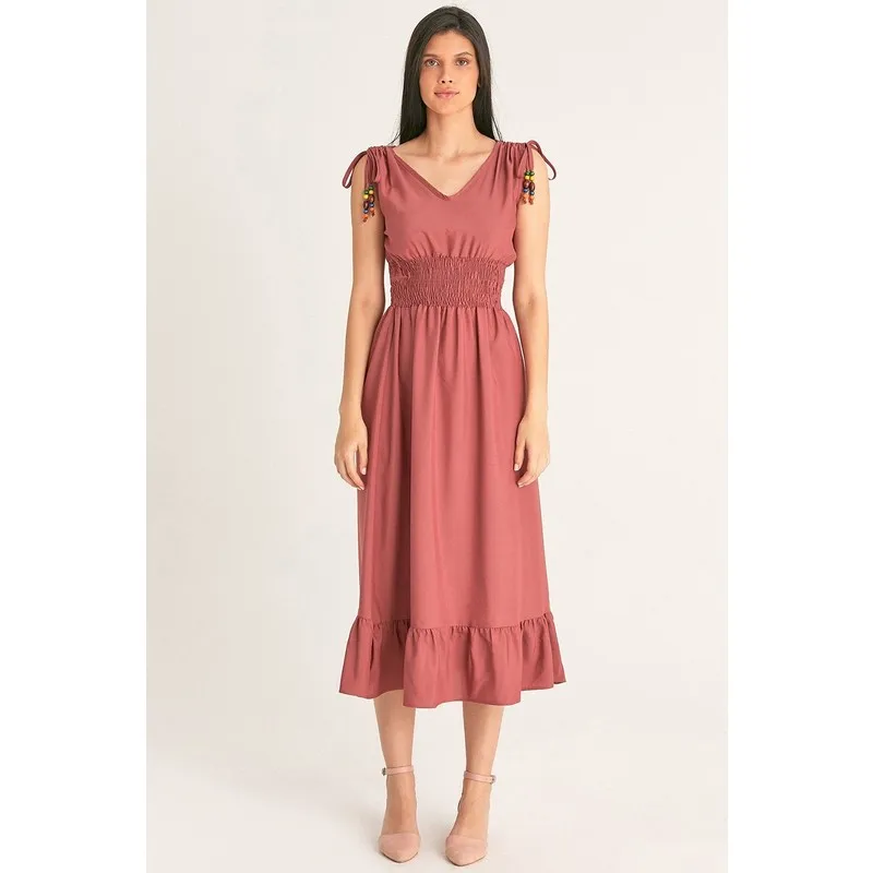 Women's Waist Elasticized Flounces Dress Women Summer Dress Casual Long Prom Midi Maxi
Women's Waist Elasticized Flounces Dress Women Summer Dress Casual Long Prom Midi Maxi