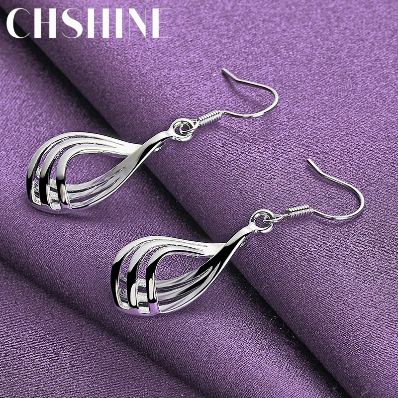 CHSHINE 925 Sterling Silver three-Coil Earrings Charm Jewelry Women's Party Fashion Eardrop
CHSHINE 925 Sterling Silver three-Coil Earrings Charm Jewelry Women's Party Fashion Eardrop