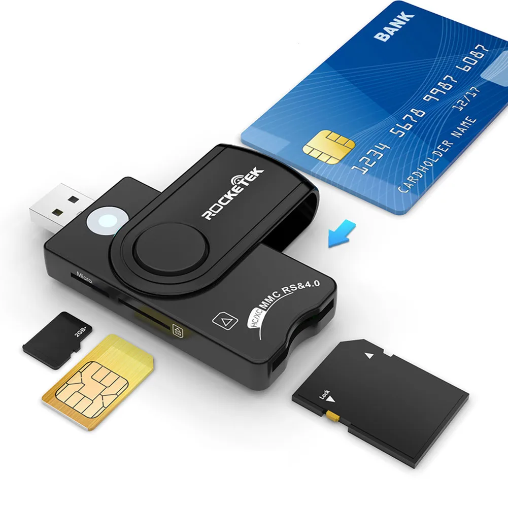 Smart Card Reader USB3.0 Tax Declaration IC SD/TF/SIM Card Multi-Function External Card Reader Connector Adapter for Computer
Smart Card Reader USB3.0 Tax Declaration IC SD/TF/SIM Card Multi-Function External Card Reader Connector Adapter for Computer