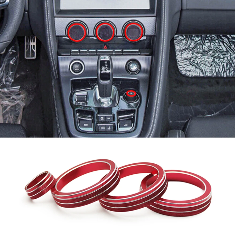 4pcs Red Alloy Air Conditioning Volume Knob Trim Ring For Jaguar F-TYPE 2013-2022 Inner Decorative Button Knob Cover
4pcs Red Alloy Air Conditioning Volume Knob Trim Ring For Jaguar F-TYPE 2013-2022 Inner Decorative Button Knob Cover