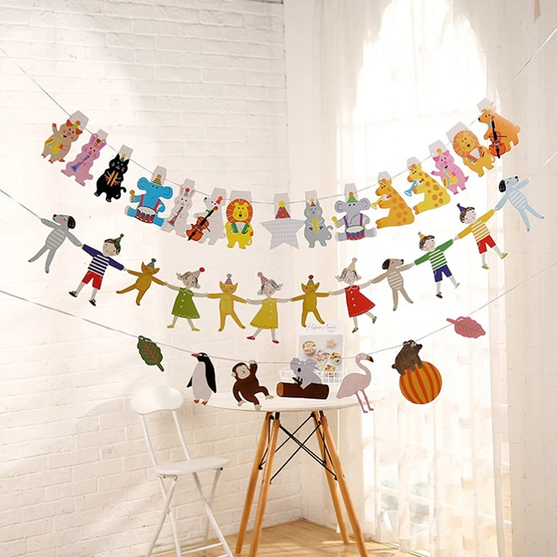 Hand In Hand Cartoon Banners Paper Flags Garland Small Animal Pulling Flag Baby Shower Kids Event Party Supplies
Hand In Hand Cartoon Banners Paper Flags Garland Small Animal Pulling Flag Baby Shower Kids Event Party Supplies