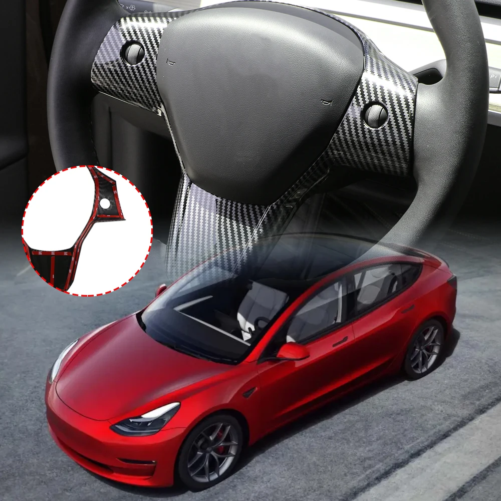 Car Interior Cover for Tesla Model 3 Model Y 2017 - 2022 Carbon Fiber Steering Wheel Protective Frame Patch Trim Accessories
Car Interior Cover for Tesla Model 3 Model Y 2017 - 2022 Carbon Fiber Steering Wheel Protective Frame Patch Trim Accessories