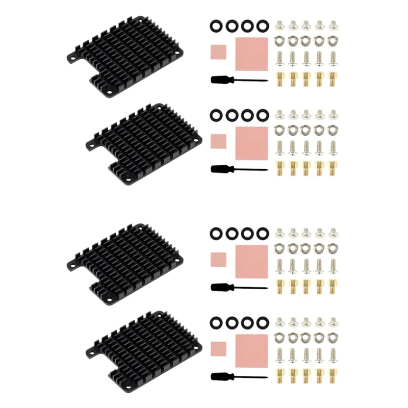 4 Sets Heatsink Aluminium Radiator Cooling Fin For Raspberry Pi CM4 Compute Module 4 CPU Heat Sink With Thermal Pads
4 Sets Heatsink Aluminium Radiator Cooling Fin For Raspberry Pi CM4 Compute Module 4 CPU Heat Sink With Thermal Pads