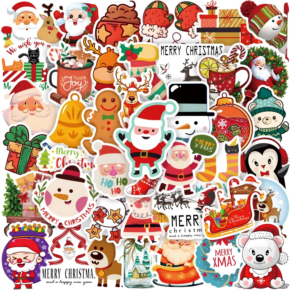 50PCS Cute Santa Claus Christmas Cartoon Stickers Decals Kids Toy DIY Diary Suitcase Scrapbook Phone Bike Sticker for Kid 
50PCS Cute Santa Claus Christmas Cartoon Stickers Decals Kids Toy DIY Diary Suitcase Scrapbook Phone Bike Sticker for Kid