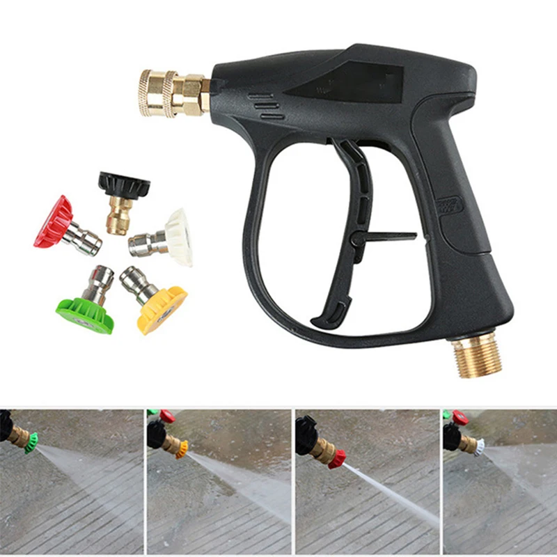 1/4" Quick Release Snow Foam Gun with 5 Soap Spray Nozzles High Pressure Car Wash Water Gun 14mm M22 Socket
1/4" Quick Release Snow Foam Gun with 5 Soap Spray Nozzles High Pressure Car Wash Water Gun 14mm M22 Socket