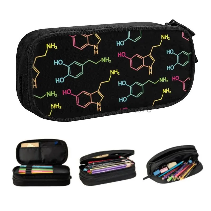 Serotonin And Dopamine Biology Pencil Cases Boy Girl Large Capacity Science Chemistry Laboratory Pencil Box Students Stationery
Serotonin And Dopamine Biology Pencil Cases Boy Girl Large Capacity Science Chemistry Laboratory Pencil Box Students Stationery