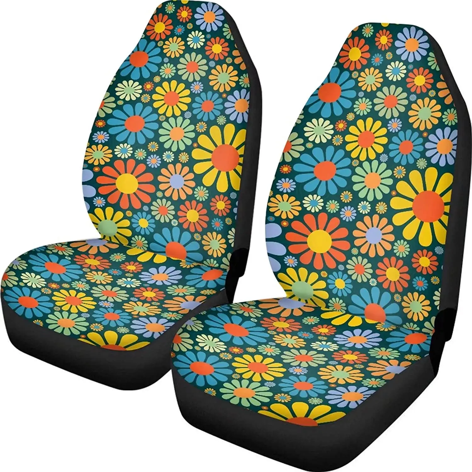 Автомобильные Чехлы На Сиденья Hippie Flower, яркий цвет, набор из 2 Защитных автомобильных ковриков, универсальные, подходят для большинства автомобилей, грузовиков
Автомобильные Чехлы На Сиденья Hippie Flower, яркий цвет, набор из 2 Защитных автомобильных ковриков, универсальные, подходят для большинства автомобилей, грузовиков