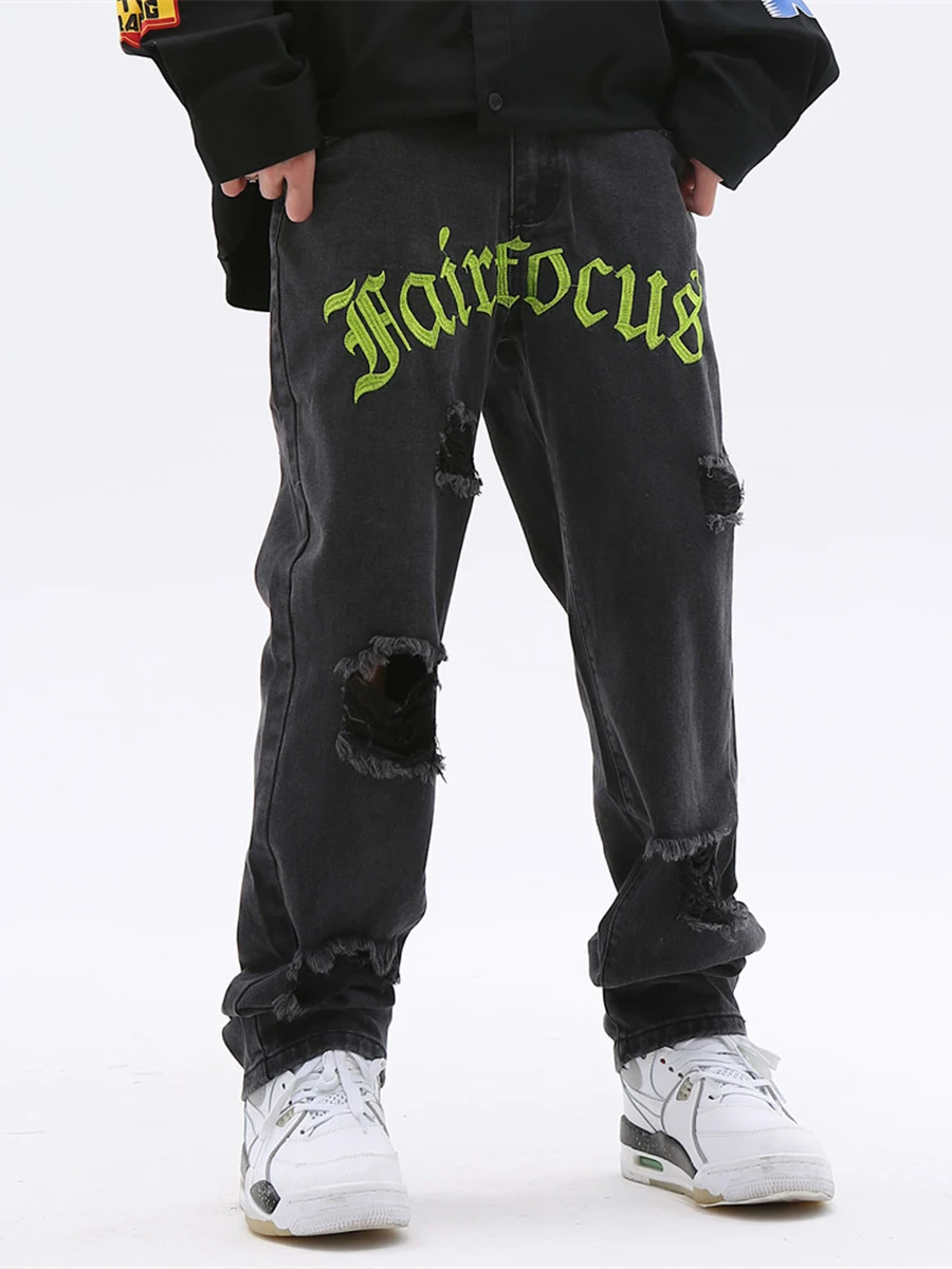Four Seasons Men's Jeans Cross Hip Hop Hole High Street Loose Patches Embroidered Letters Straight Pants Streetwear Ins Hot Sale
Four Seasons Men's Jeans Cross Hip Hop Hole High Street Loose Patches Embroidered Letters Straight Pants Streetwear Ins Hot Sale