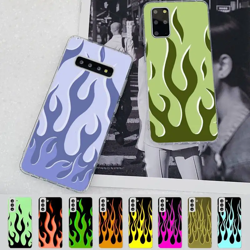 

Flame Painted Phone Case for Samsung S21 A10 for Redmi Note 7 9 for Huawei P30Pro Honor 8X 10i cover