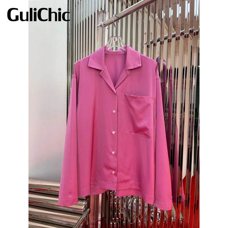 4.13 GuliChic Pocket Letter Embroidery Single Breasted Loose Comfortable Shirt/Blouse Or Drawstring Trousers Set Women 
4.13 GuliChic Pocket Letter Embroidery Single Breasted Loose Comfortable Shirt/Blouse Or Drawstring Trousers Set Women